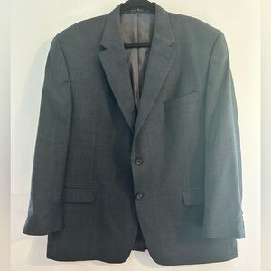 Lauren Ralph Lauren Men's Sport Coat Blazer Two Button Dark Gray Blue Stripe 46R